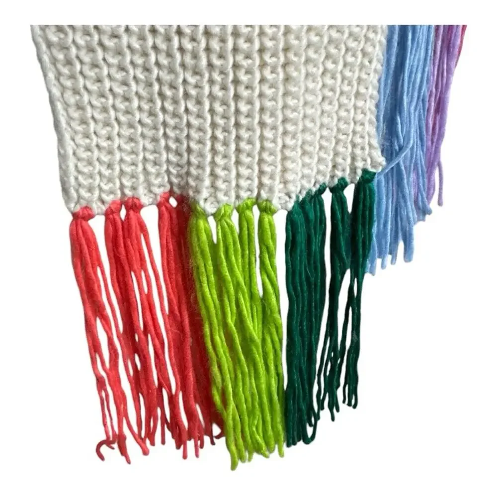 Anthropologie colorful fringe